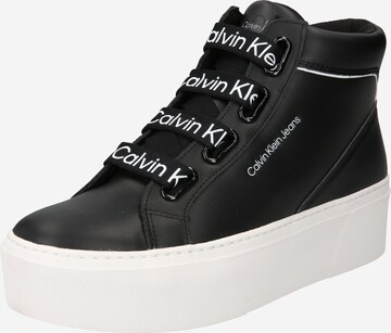 Sneaker alta di Calvin Klein Jeans in nero: frontale