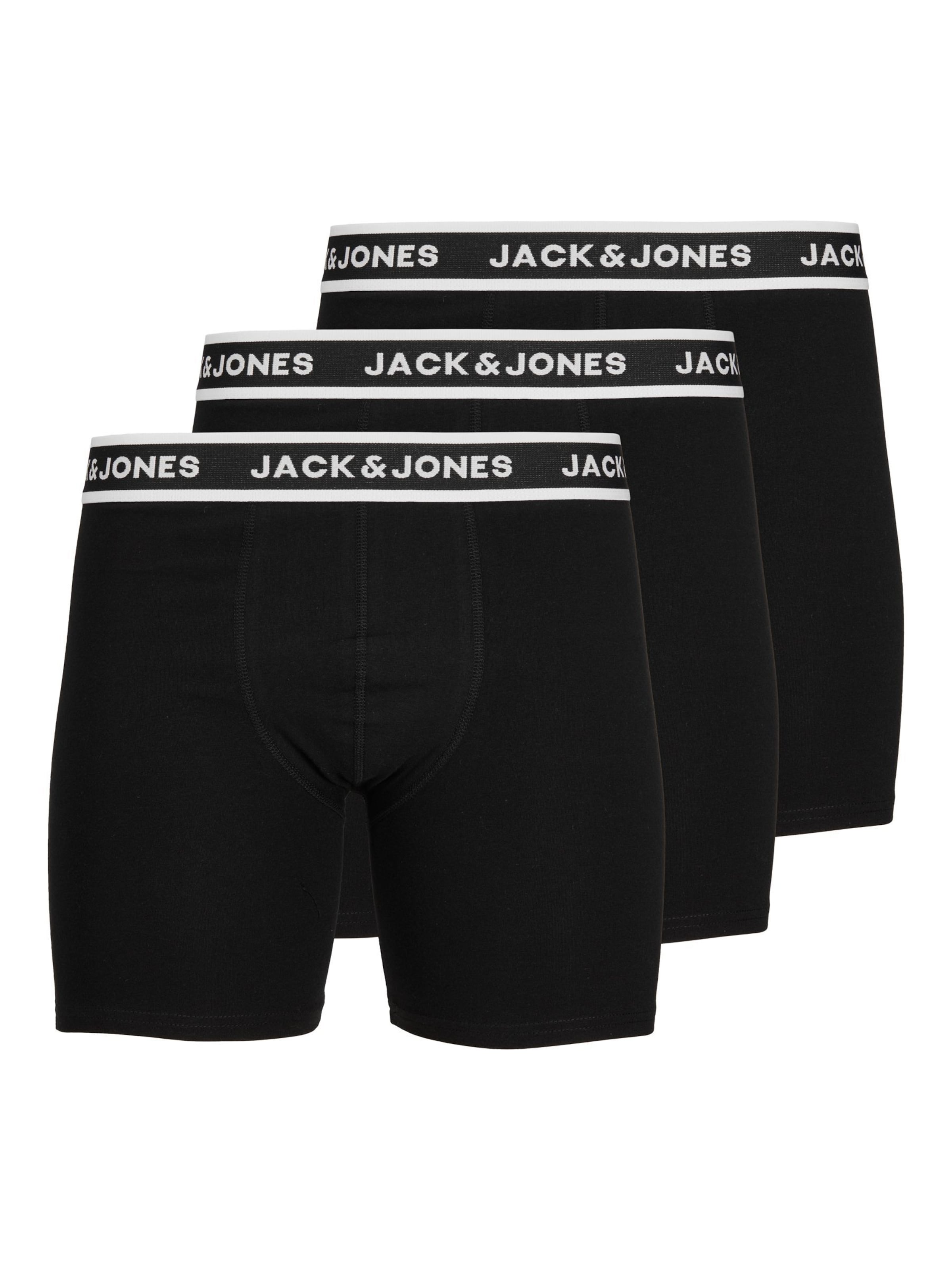 Jack & Jones Plus Боксерки 'JACSolid' в черно: отпред