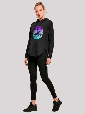 F4NT4STIC Sweatshirt 'Retro Alien Weltraum Sonnenuntergang' in Zwart