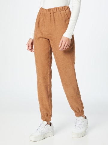 Iriedaily Tapered Broek 'Civic' in Bruin: voorkant