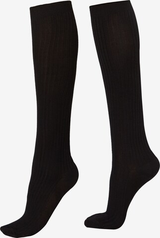 CALZEDONIA Knee High Socks in Black: front