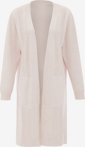 ALARY Knit Cardigan in Beige: front