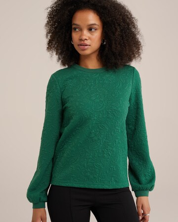 Sweat-shirt WE Fashion en vert : devant