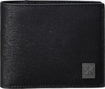 Calvin Klein Denarnica 'EMBLEM HW BILLFOLD W/COIN' | črna barva: sprednja stran