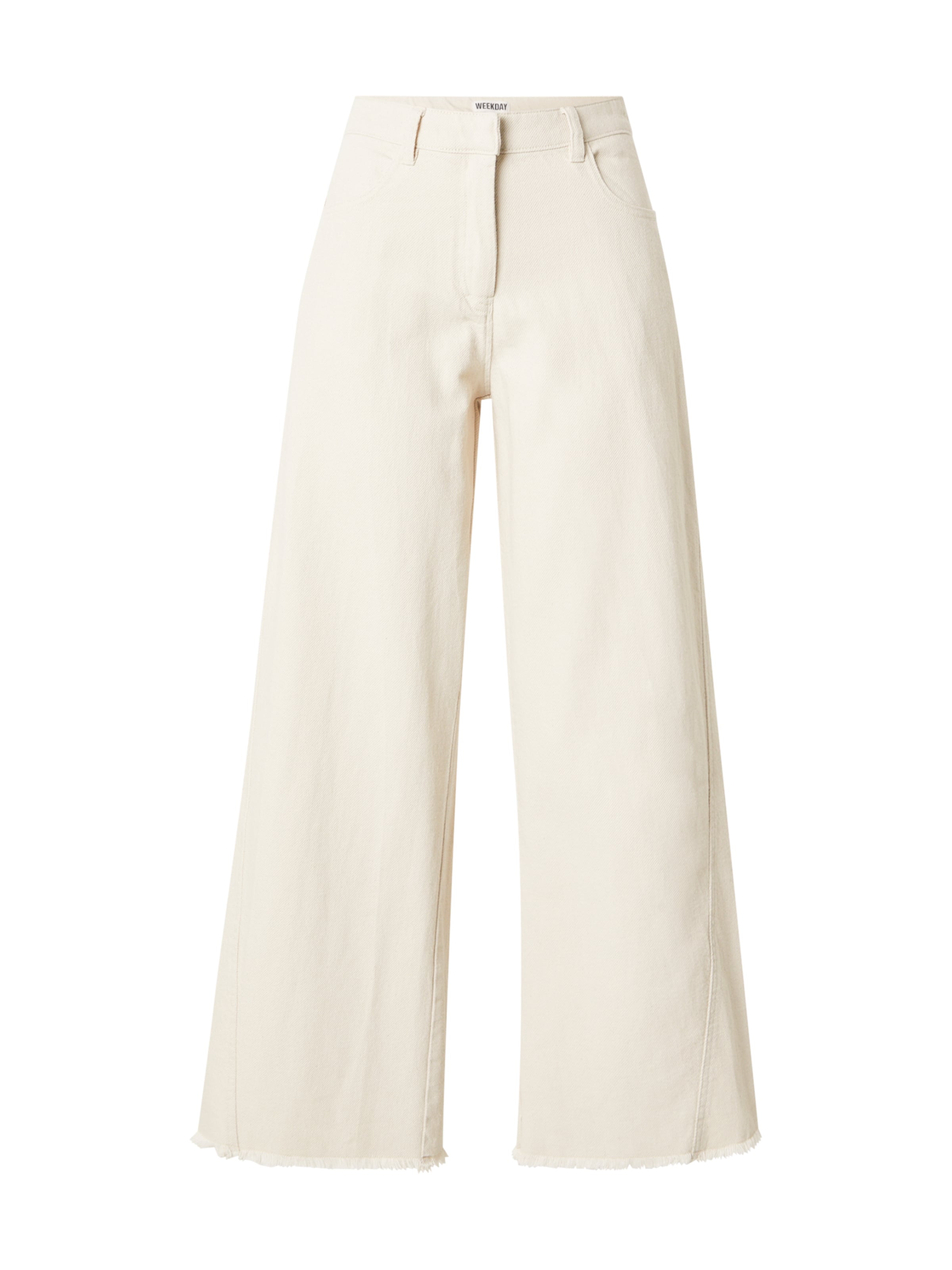 WEEKDAY Wide leg Pants in White: front