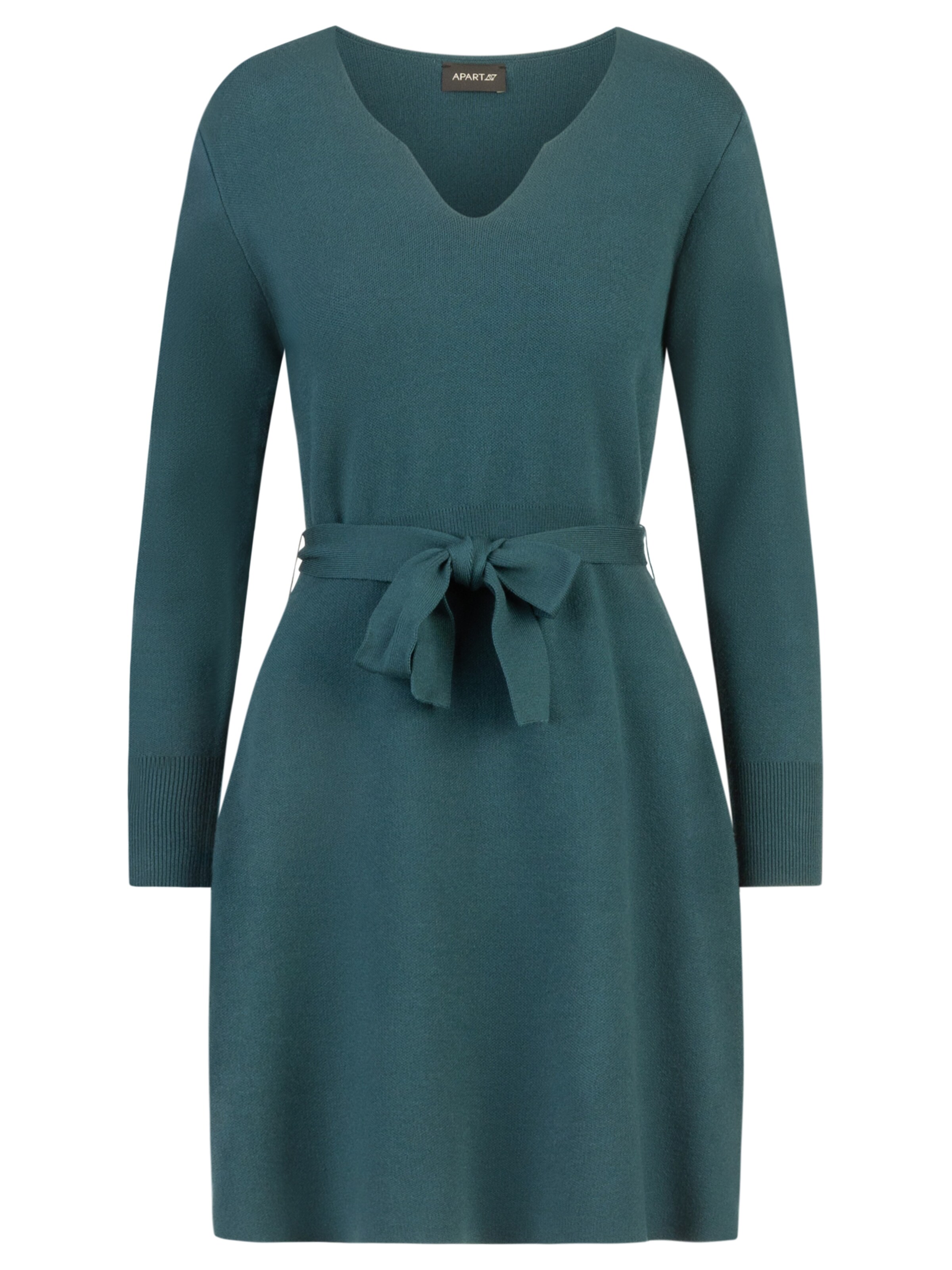 APART Knitted dress in Green: front