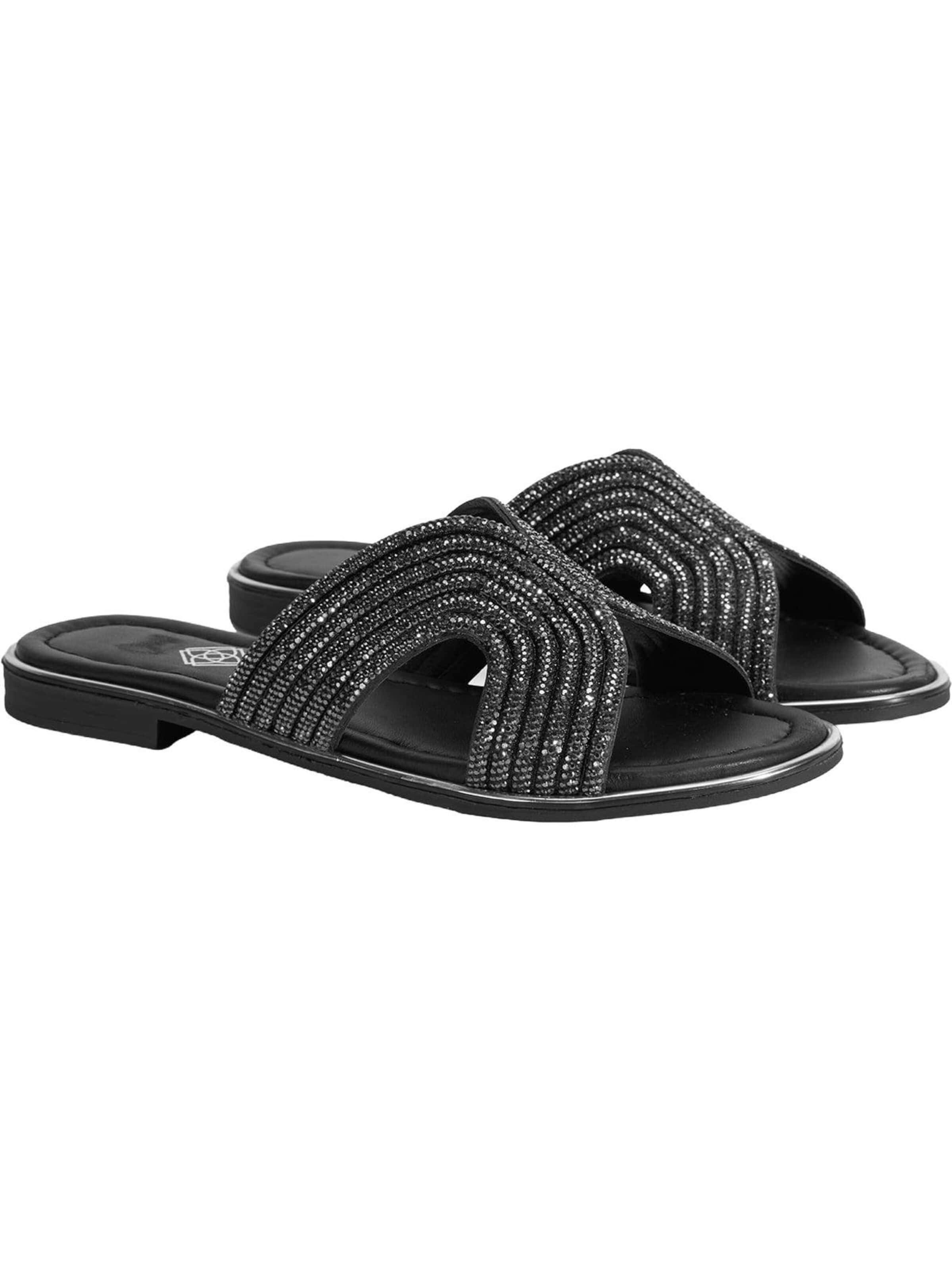 Desa Slipper 'Hausschuhe' in Black: front