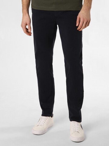 BOSS Tapered Chino Pants in Blue: front