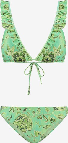 Shiwi Triangel Bikini 'Bobby' in Groen: voorkant