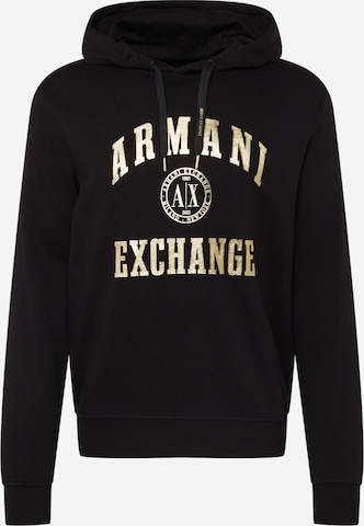 Bluză de molton de la ARMANI EXCHANGE pe negru: față