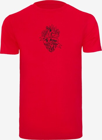 Merchcode Shirt 'Te amo' in Rood: voorkant