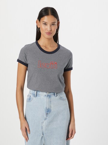 LEVI'S ® Shirt 'Perfect Ringer Tee' in Blauw: voorkant