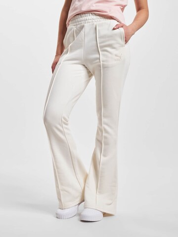 PUMA Flared Pants 'Classics' in White: front