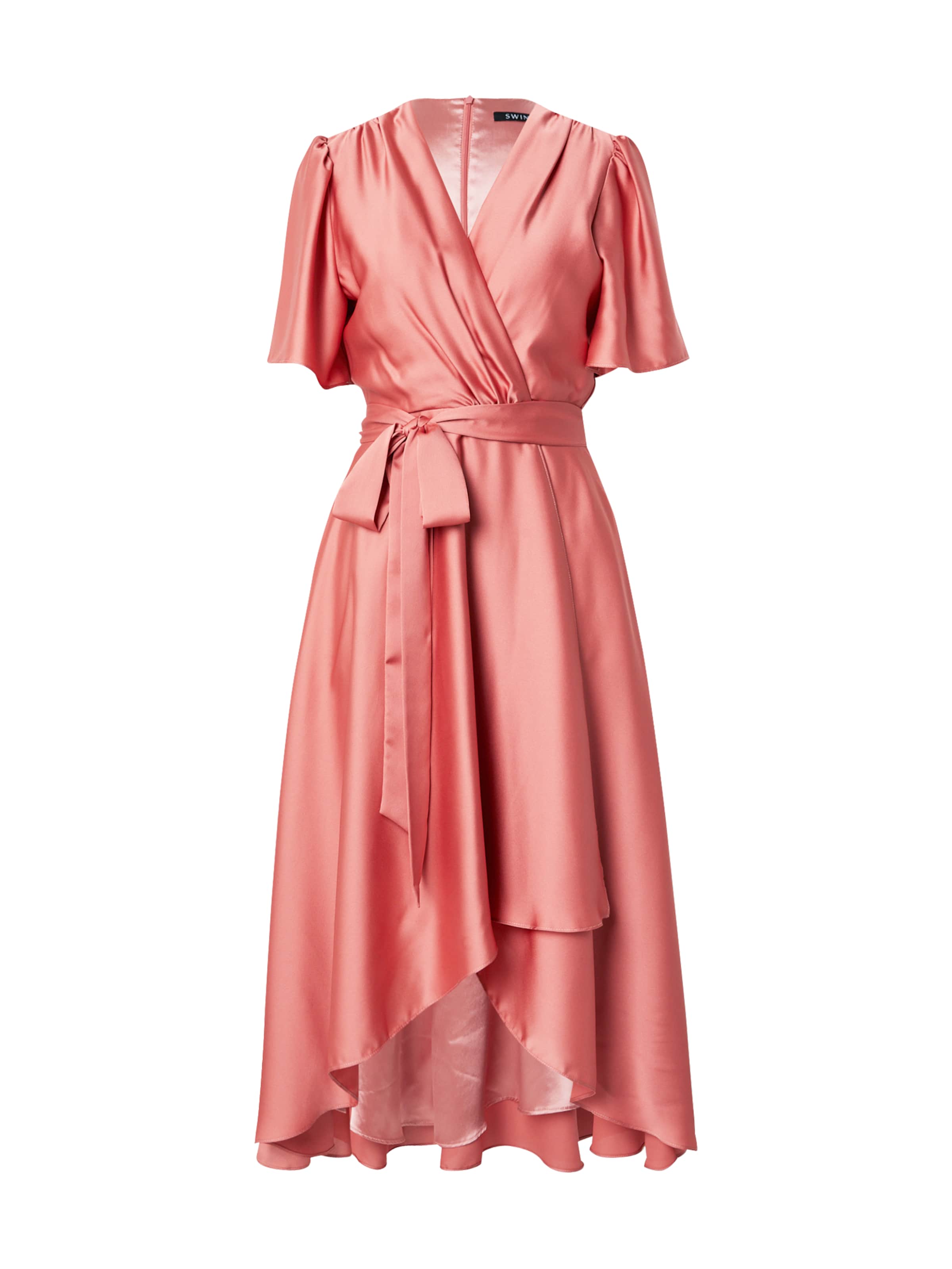 Robe de cocktail SWING en orange : devant