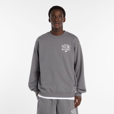 new balance T-Shirt 'Reimagined Fleece Crew' en gris / gris clair, Vue avec produit