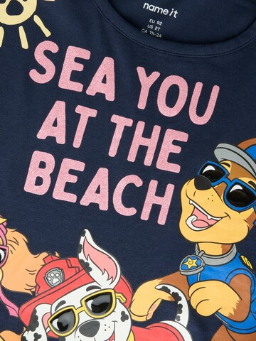 NAME IT T-shirt 'NMFMINA PAW' i blå