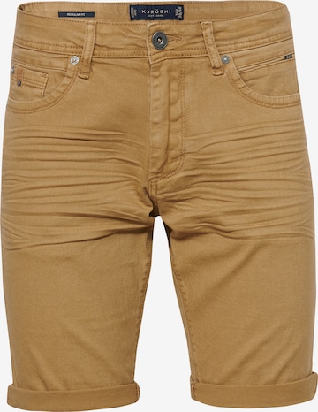 Regular Pantalon chino KOROSHI en marron : devant