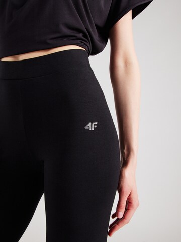 4F Skinny Spodnie sportowe w kolorze czarny