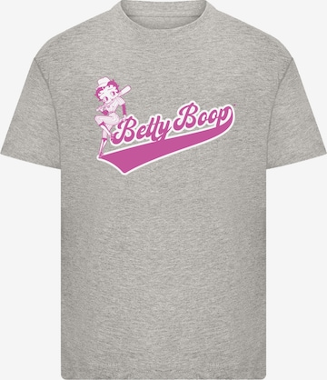 F4NT4STIC Shirt 'Betty Boop Baseball' in Grey: front