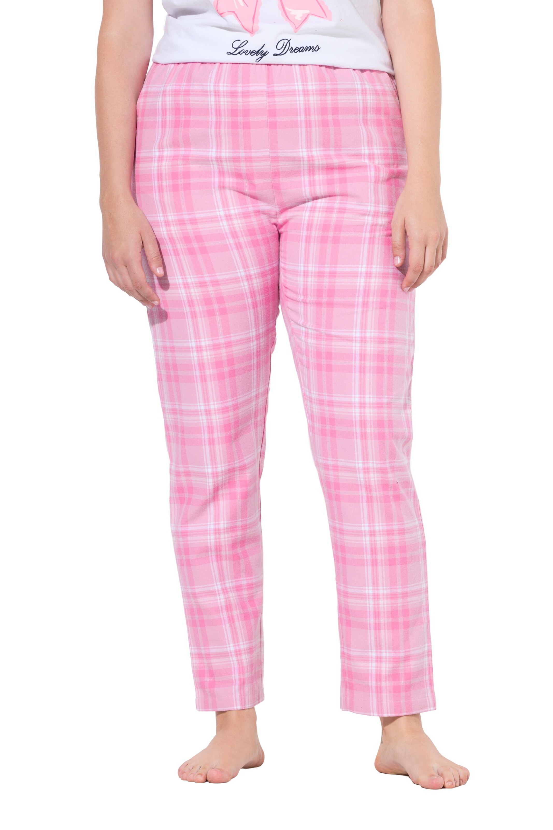 Ulla Popken Pyjamabroek in Roze: voorkant