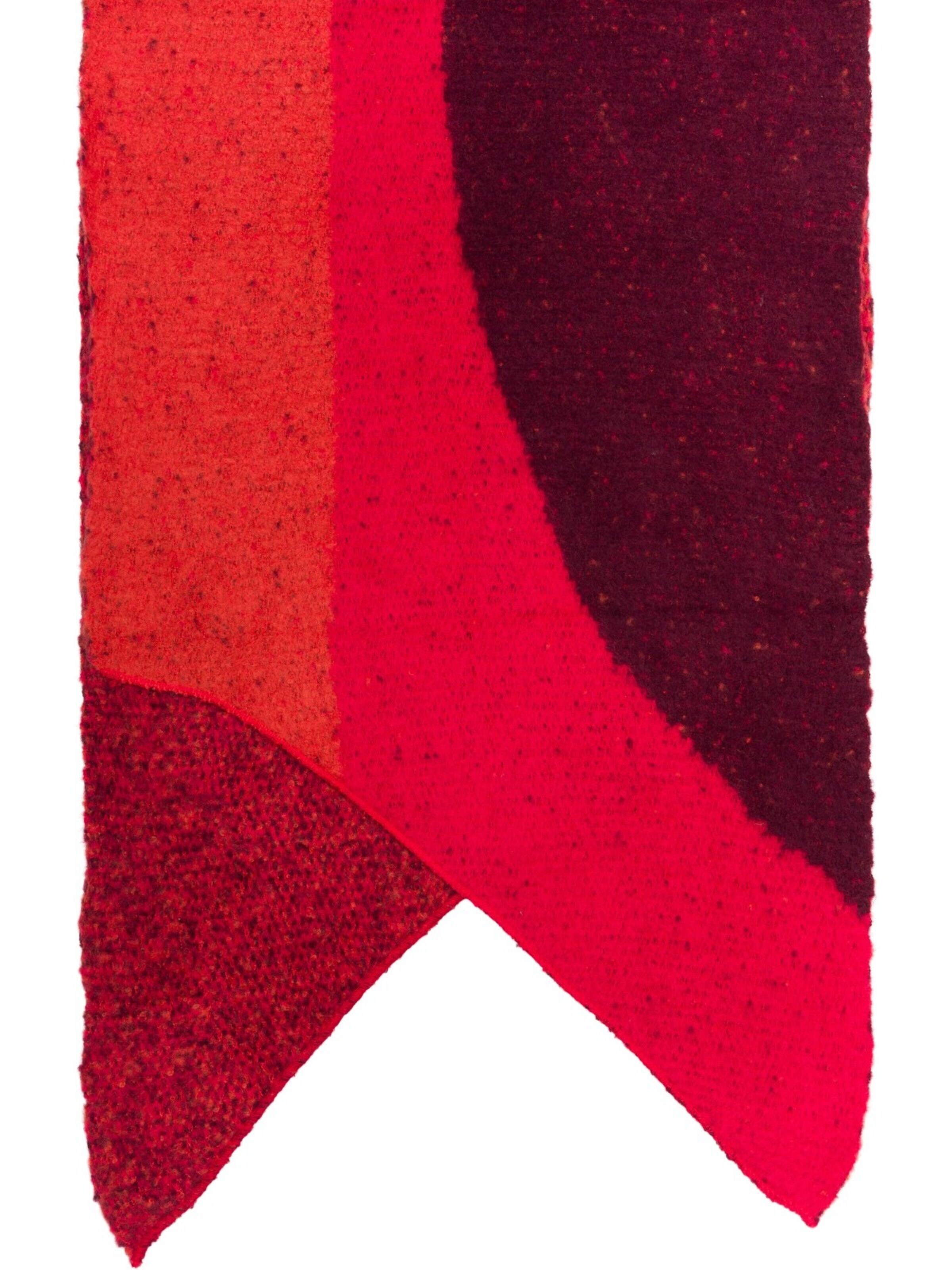 styleBREAKER Oversizeschal 'Asymmetrischer Web Schal 3-Farbig'‌‌‌‌‌ in Rot