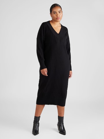 ONLY Carmakoma Knitted dress 'New Tessa' in Black: front