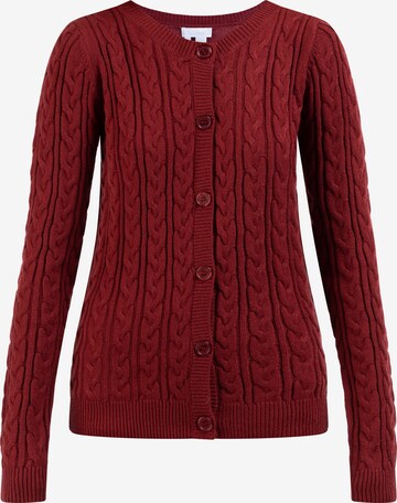 usha BLUE LABEL Knit Cardigan in Red: front