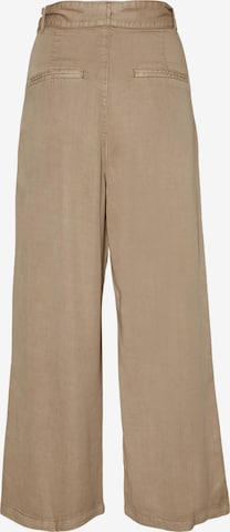 VERO MODA Tapered Bandplooibroek 'MIA' in Bruin