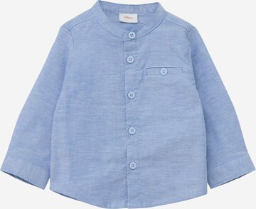 s.Oliver Regular fit Button Up Shirt in Blue: front