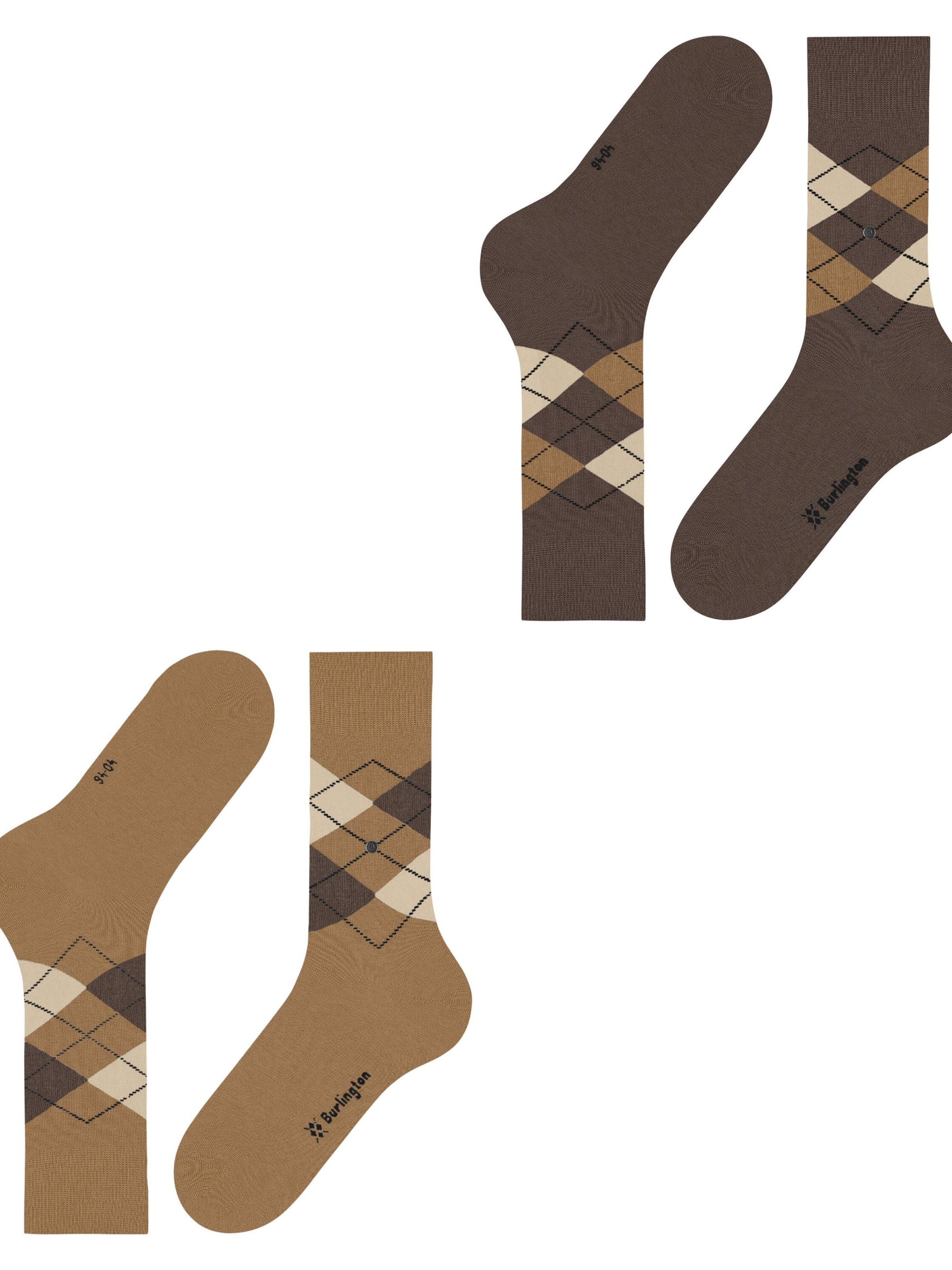 BURLINGTON Socken 'Everyday Argyle'‌‌‌‌‌‌‌‌ in Braun