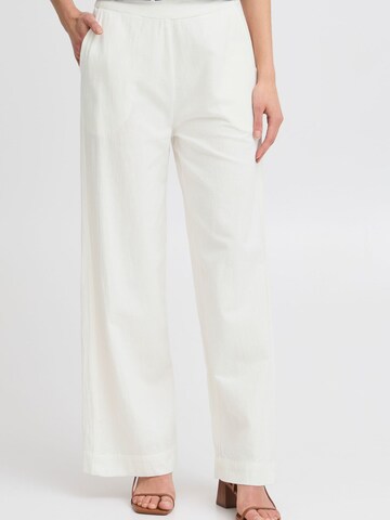 Fransa Wide leg Pants 'Frabell' in White: front