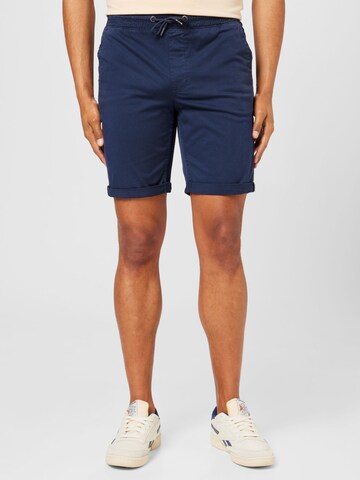 BLEND Normální Chino kalhoty – modrá: přední strana