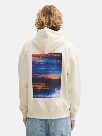 TOM TAILOR DENIM Hoodie in Weiß