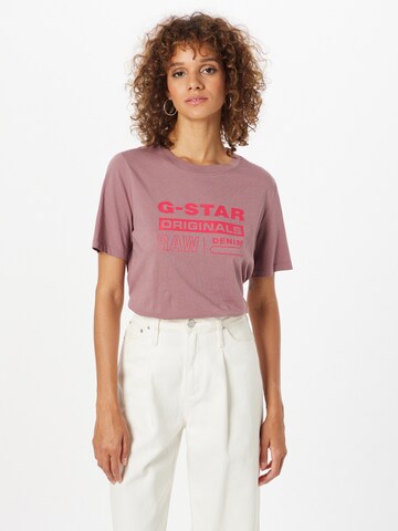 T-shirt G-Star RAW en violet : devant