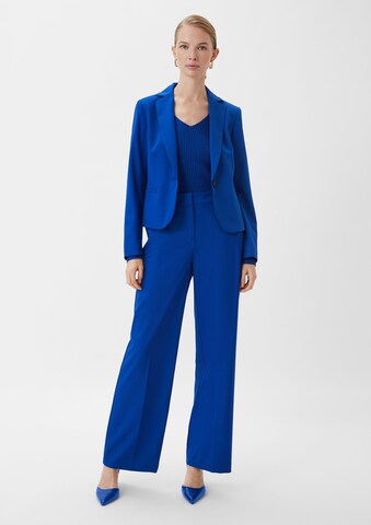 COMMA Wide leg Pantalon in Blauw: voorkant