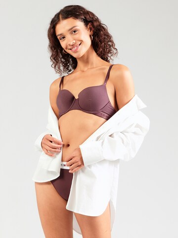 Sutien de tricou Sutien de la Tommy Hilfiger Underwear pe maro