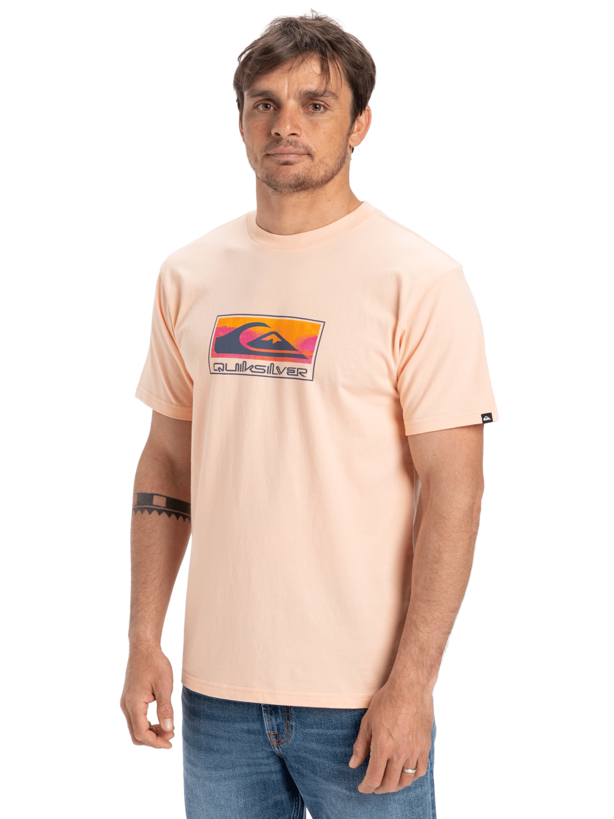 T-Shirt 'Ev Gradient Box' QUIKSILVER en orange