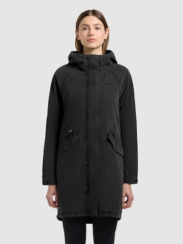 khujo Mantel 'Leal' in Schwarz