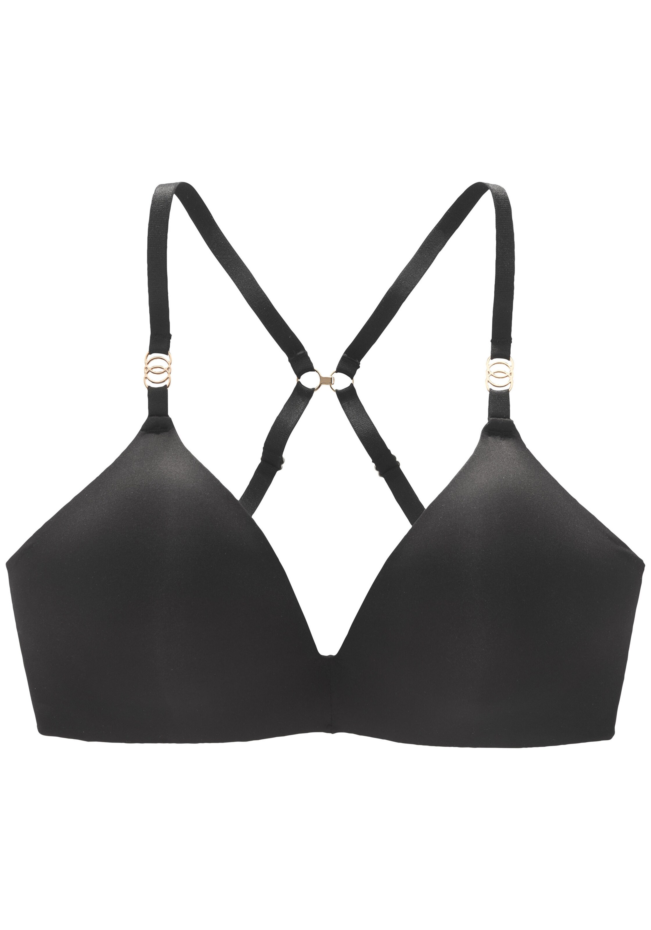 LASCANA Push-up Bra in Black: front