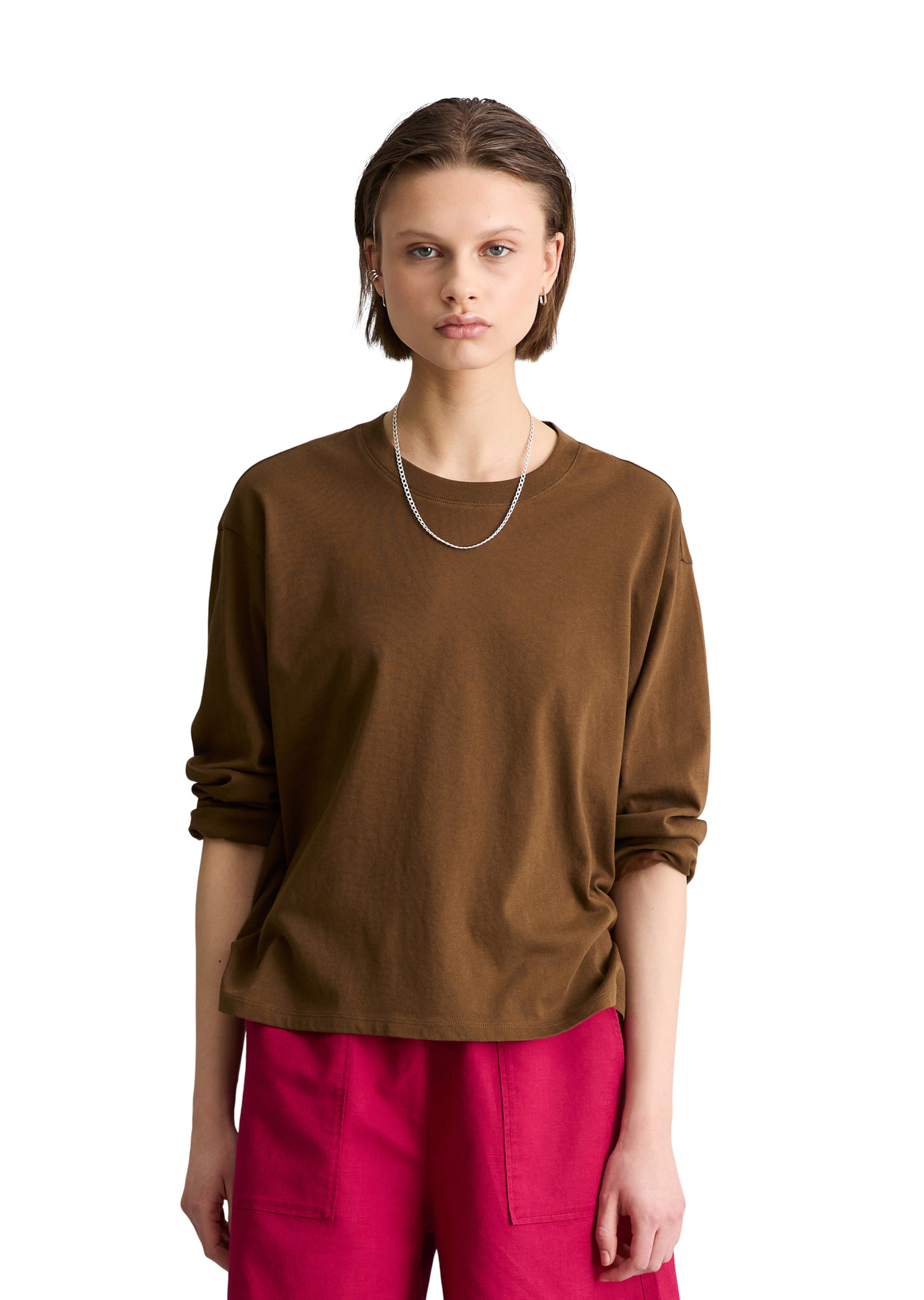 Marc O'Polo DENIM Shirt in Bruin: voorkant