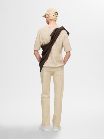 T-Shirt 'Tenn' SELECTED HOMME en beige