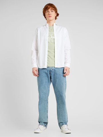 JACK & JONES - Ajuste regular Camisa 'LUCAS' en blanco