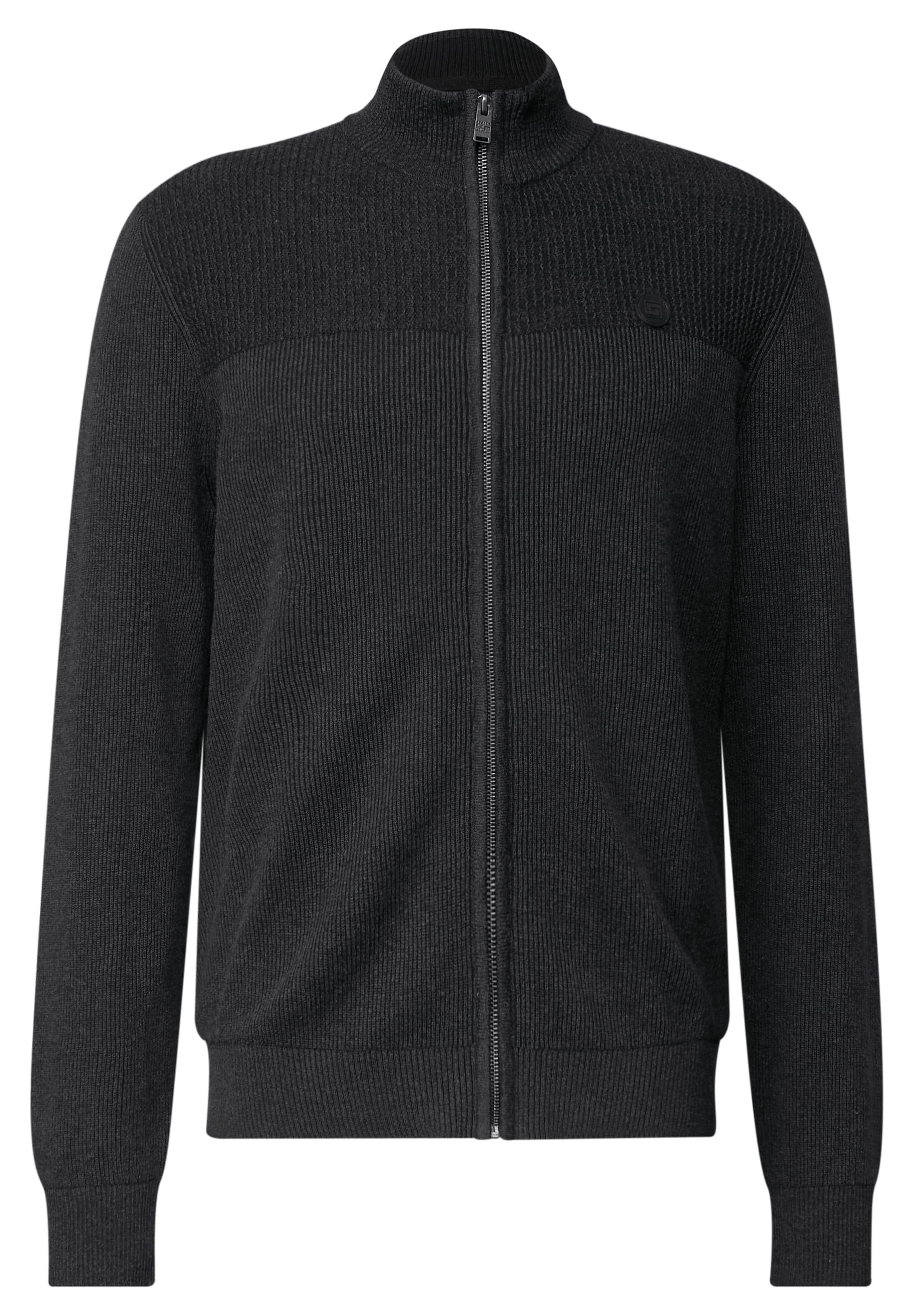 Street One MEN Strickjacke in Grau: Vorderseite