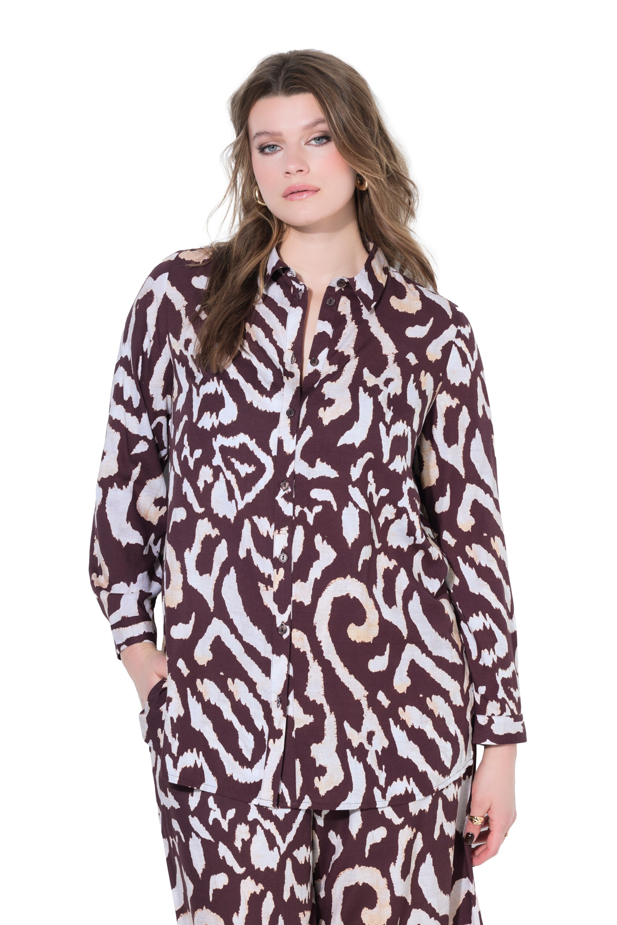 Studio Untold Blouse in Bruin: voorkant