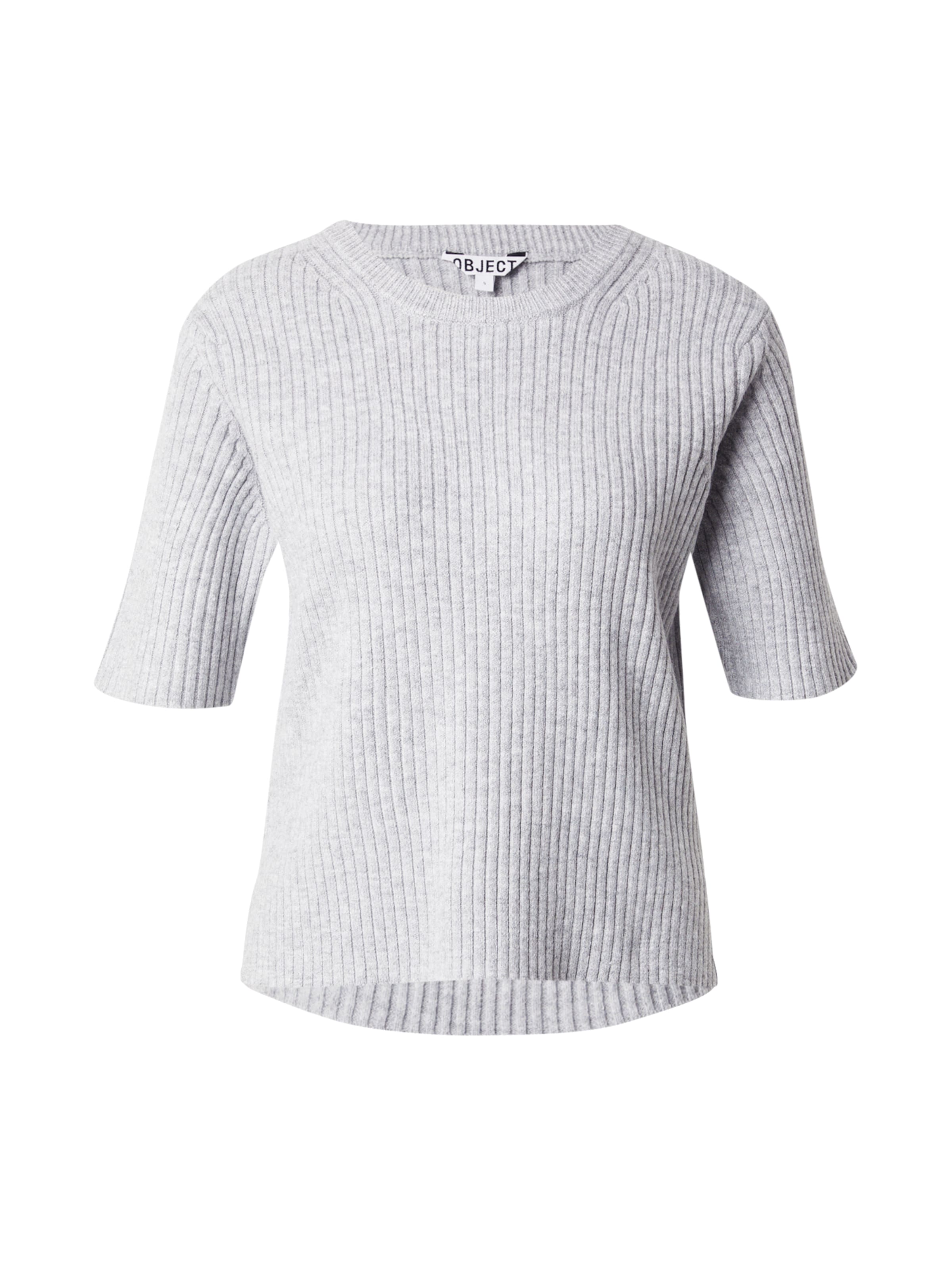 OBJECT Sveter 'OBJElva' - Sivá: predná strana