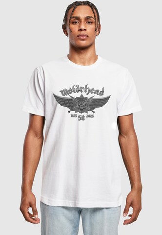 Merchcode Shirt 'Motorhead - 50th Wings' in White: front
