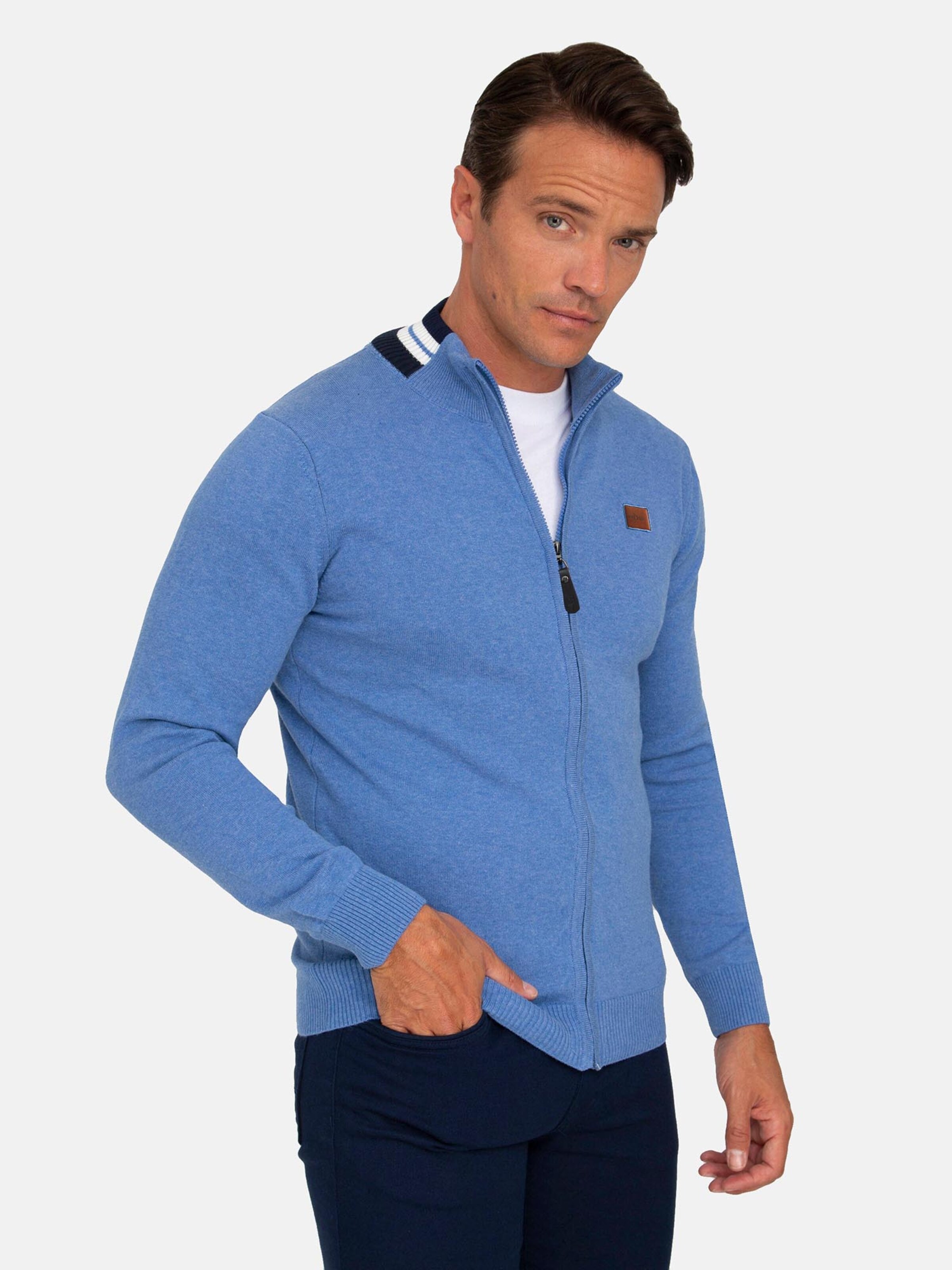 Jacey Quinn Πλεκτή ζακέτα σε μπλε