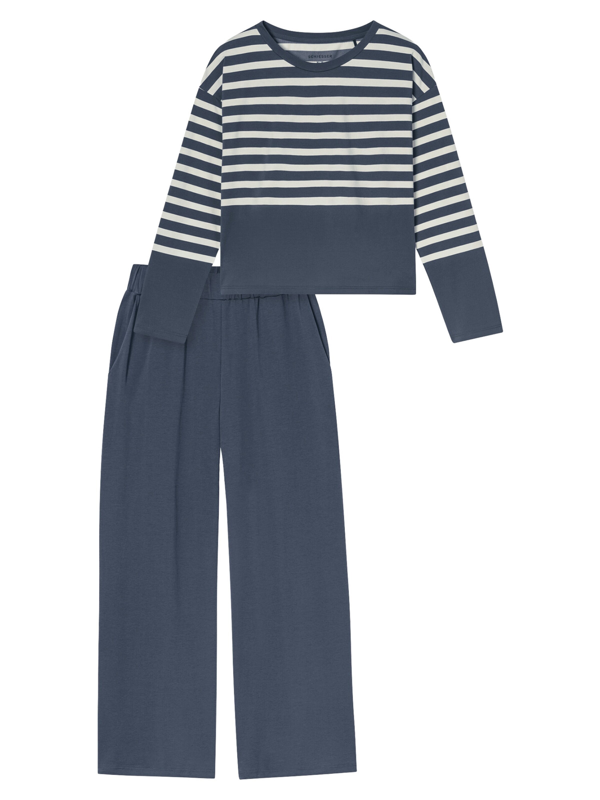 SCHIESSER Pyjama 'Casual Nightwear' in Grijs: voorkant