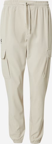 UNDER ARMOUR Конический (Tapered) Спортивные штаны 'Vibe' в Бежевый: спереди