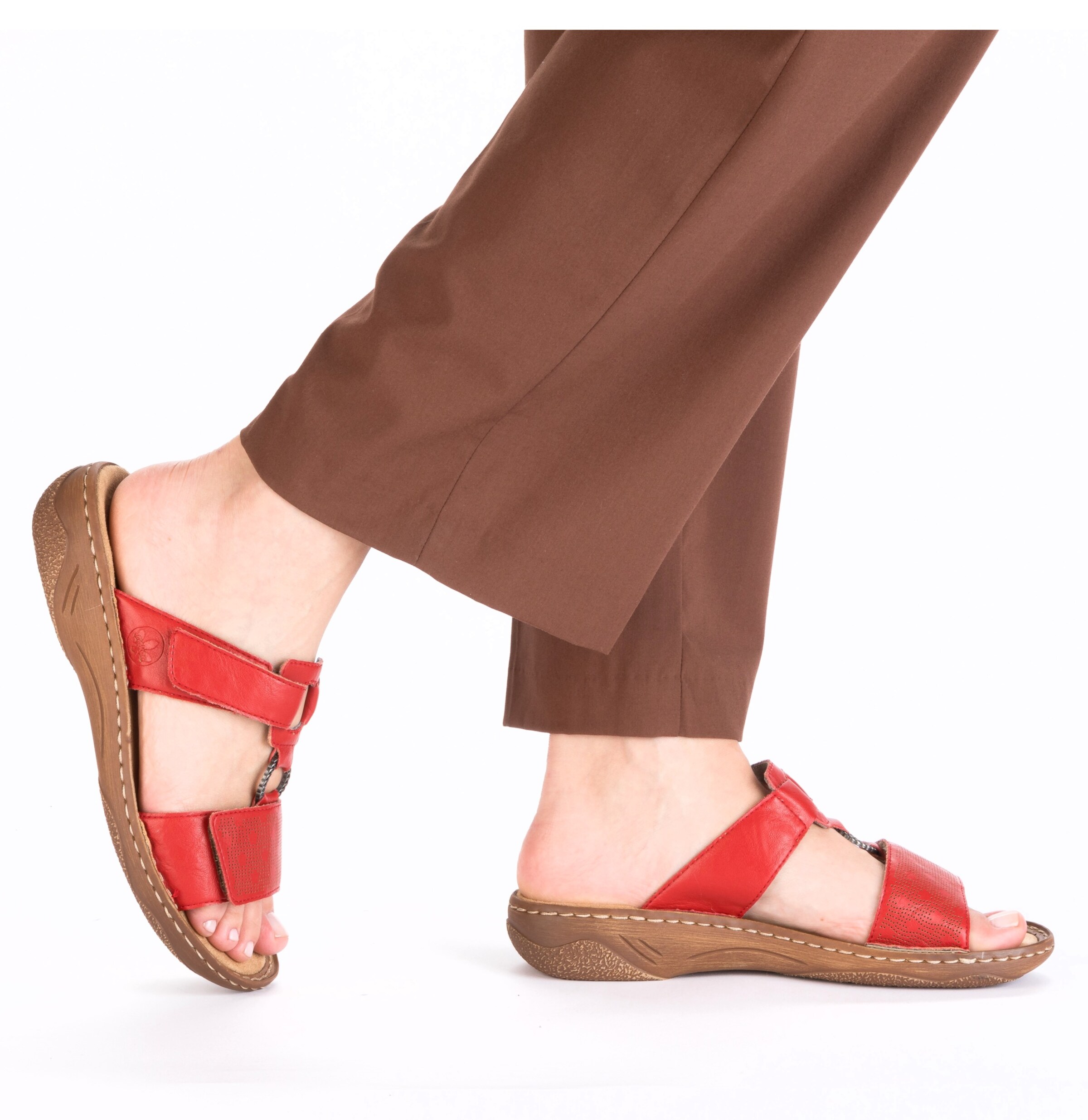 Rieker Mules in Red